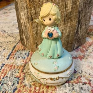Precious Moments December's Jewel Angel Music Box